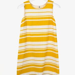 Dolce & Gabbana SS/13 Yellow and White Striped Jacquard Sleeveless Mini Dress